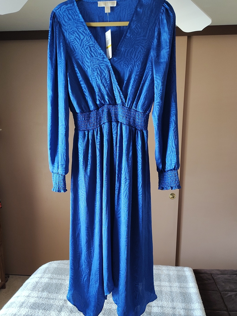 Michael Kors Asymmetrical Hemline Dress Royal Blue 👗 Medium